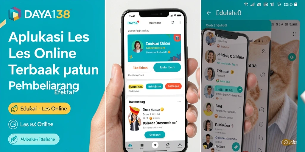 Antarmuka aplikasi Les Online DAYA138 yang menarik dan interaktif.