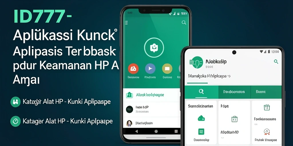 Tampilan antarmuka kunci aplikasi ID777 yang simpel dan efektif.