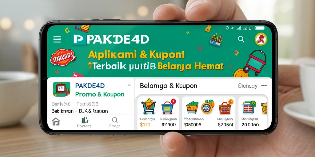 Antarmuka user-friendly PAKDE4D dengan daftar kupon menarik.