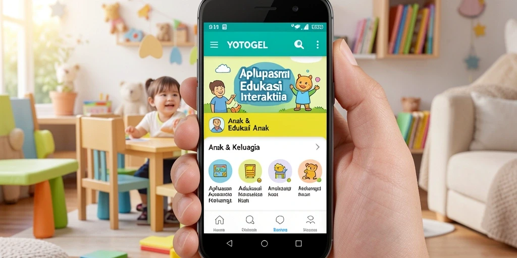 Screenshot antarmuka YOTOGEL yang menunjukkan aktivitas belajar anak.