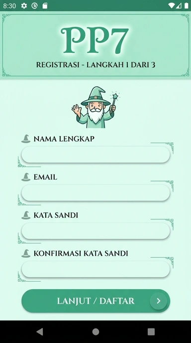 Panduan Daftar Akun Baru pp7 di Android