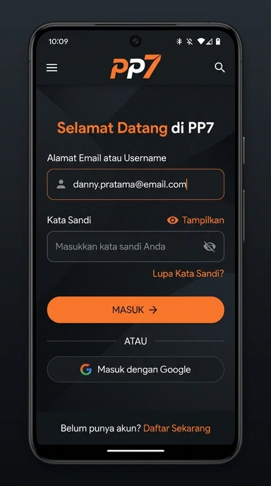 Masuk ke Akun pp7 untuk Pengguna Android